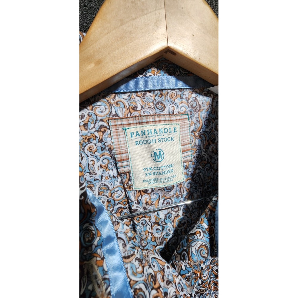 Panhandle Rough Stock Western Shirt Women's Sz M Paisley Rodeo Pearl Snap New - Picture 6 of 10